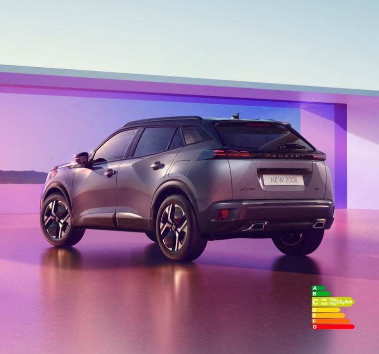 Peugeot 2008, вигляд ззаду з лівого боку